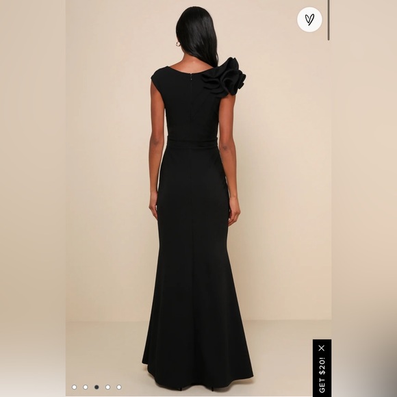 NWT Lulu’s Formal Long Black Dress - Picture 4 of 4